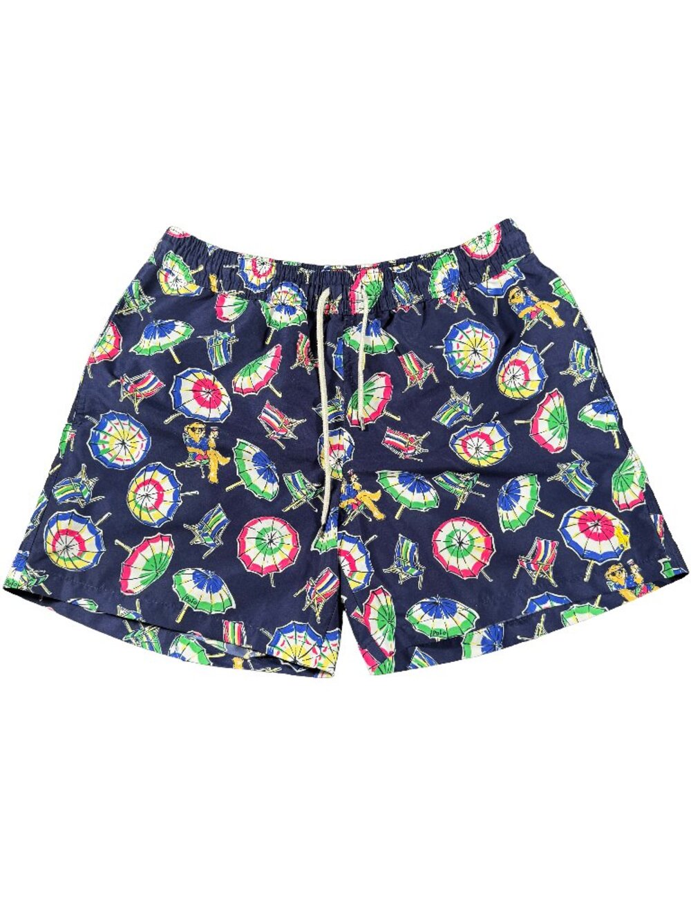 Polo Ralph Lauren Polo Bear Umbrella Print Swim Shorts navy men's size Large